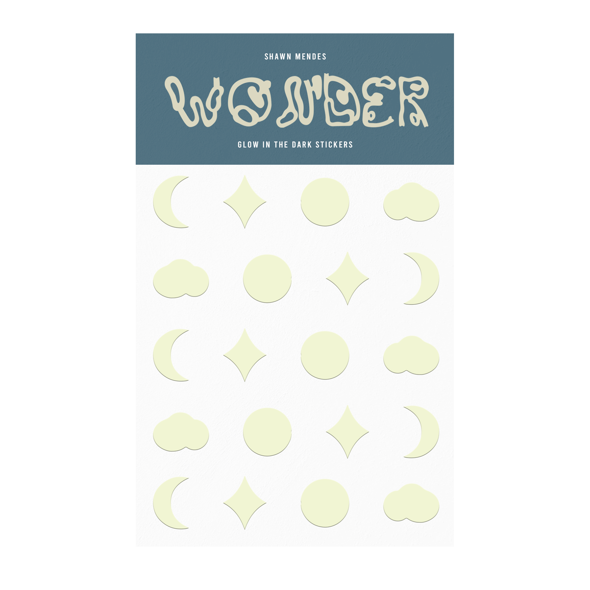 Shawn Mendes WONDER GLOW IN THE DARK Sticker Pack 169976